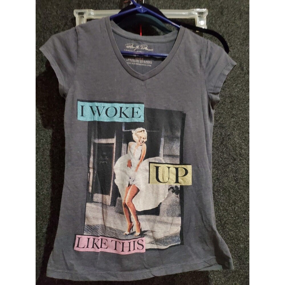 Juniors Women's Marilyn Monroe T Shirt "I Woke Up Like This" Size Small